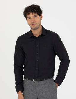 Siyah Slim Fit Uzun Kollu G_mlek