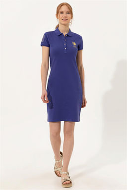 Женское синее вязаное платье - U.s. polo assn фото 7