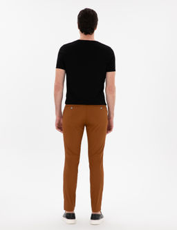 Светло -коричневые стройные брюки холста - Cacharel фото 4