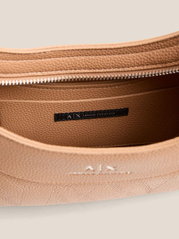 Женская сумка через плечо ARMANI EXCHANGE WAVE TRAFORO Артикул 4368394, бежево-коричневый  фото 4