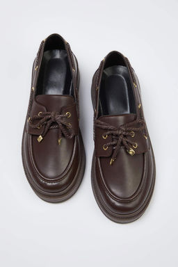 Kahverengi Bagc?k Detayl? Kad?n Loafer TAKAW26LA00005