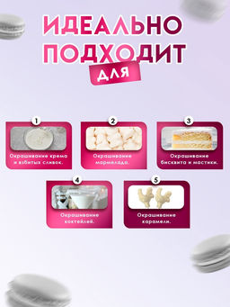 Пищевой краситель Top Decor гелевый, белый, 100 г