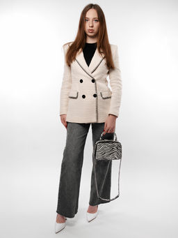 LACCOMA сумка НИM356-зебра натуральная кожа хлопок