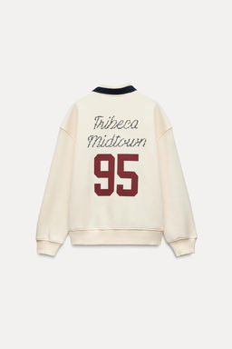 POLO COLLAR SWEATSHIRT WITH SLOGAN - Zara фото 5