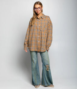 Рубашка #КТ225 (5), бежевый - Dommod фото 4