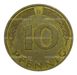 Монета 10 пфеннигов 1993 года D Германия