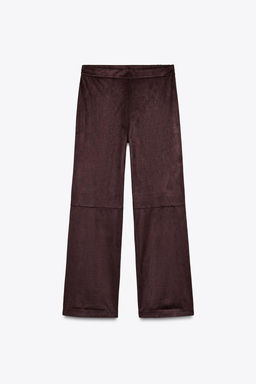 FAUX SUEDE TROUSERS - Zara фото 2