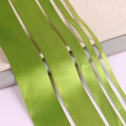 Набор атласных лент, 5 шт., 6/10/20/40/50 мм, 23±1 м, светло-зелёный