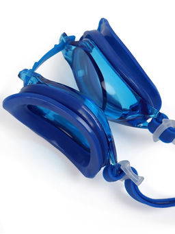 Очки для плавания детские ONLYTOP, беруши, цвет синий