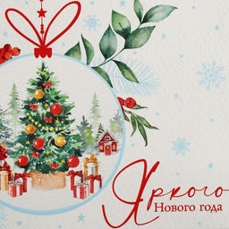 Цена за 5 шт. Коробка для капкейка «Яркого Нового года», 16×16×10 см