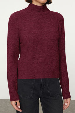 Gri Yunlu Dik Yaka Triko Kazak TWOAW25KZ00043 - Trendyolmilla фото 13