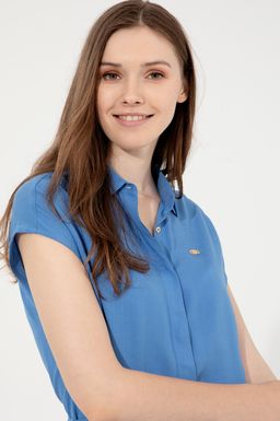 Женское синее тканое платье - U.s. polo assn фото 3