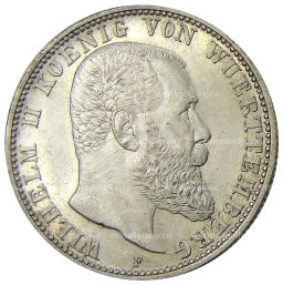 2 марки 1906 года F Германия (Вюртемберг)