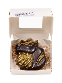 Шоколадная фигурка Лошадка с бабочкой, кондитерская глазурь, 100 г