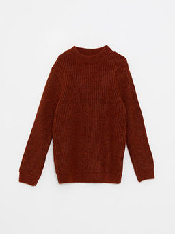 Bisiklet Yaka Basic Uzun Kollu Erkek ?ocuk Triko Kazak