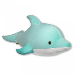 Антистрессовая игрушка "Дельфин" 55х23х27см, велюр, наполнитель - гранулы вспененного полистирола, мятный (Россия)