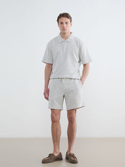 Regular Fit ?izgili Erkek ?ort