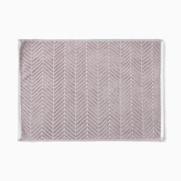 Коврик махровый «Этель» Lines, 50×70 см, хлопок 100%, светло-серый
