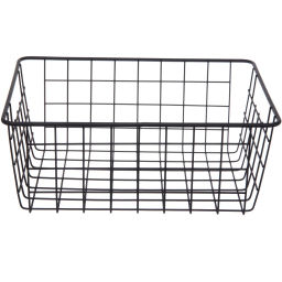 Корзина металлическая универсальная "ФАРГО", цвет черный, 28*21.5*12см (лейбл)