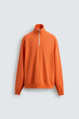 SUDADERA PIQU? CUELLO CREMALLERA / Naranja - Zara фото 7