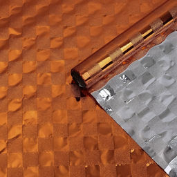 Плёнка металлизированная Клетка, терракотовый, 0,7 х 2 м