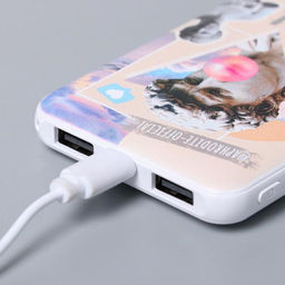 Набор маска для сна, наушники вакуумные и внешний аккумулятор 5000 mAh Love, 20,5 х 16,5 см - Like me фото 12