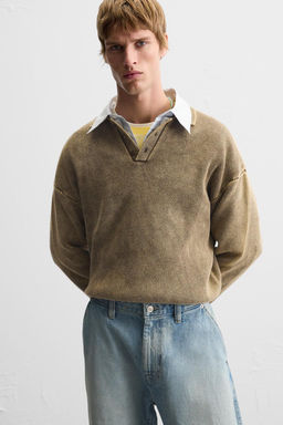 GARMENT-DYED POLO SHIRT - Zara фото 14