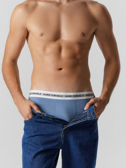 Цена за 2 штуки! Трусы боксеры мужские голубые - Mark formelle фото 6