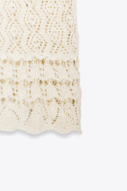 SHORT SLEEVE POINTELLE KNIT TOP - Zara фото 9