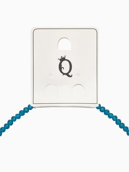 Чокер из бисера «Хрусталь», голубой в серебре, 36 см + 5 см доп, цепочка