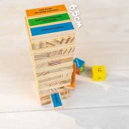 Дженга падающая башня «Для самых веселых» с фантами, 54 бруска, 5+