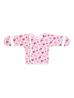 Кофточкараспашонка розовая с принтом коты