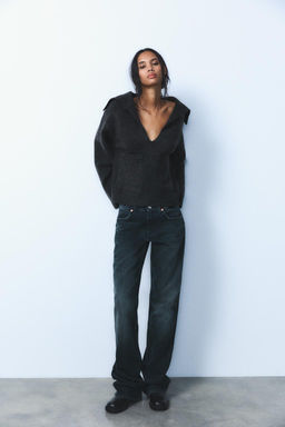 TRF WIDE-LEG MID-WAIST JEANS - Zara фото 8