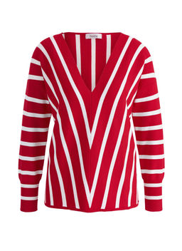 Пуловер, красно-белый - Heine фото 2