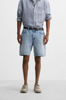 REGULAR FIT DENIM BERMUDA SHORTS - Zara фото 2