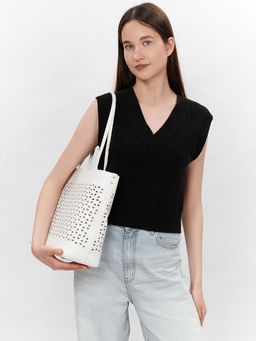 LACCOMA сумка Y2318-белый натуральная кожа полиэстер фото 3