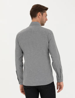 Gri Slim Fit Uzun Kollu G_mlek - Pierre cardin фото 5