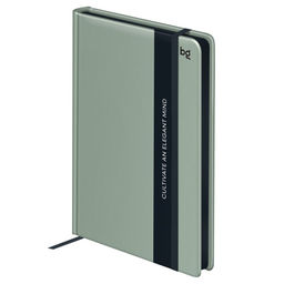 Ежедневник BG недатир. А6 136л. "Monochrome. Foliage" (DuA6_66887) зеленый, на резинке, soft-touch