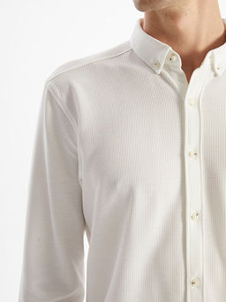 Slim Fit Uzun Kollu Erkek Dokulu G?mlek
