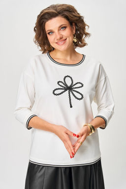 Джемпер Rumoda 2261 молочный, черный
