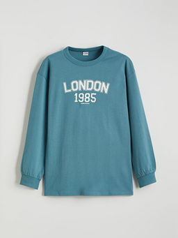 Bisiklet Yaka London Bask?l? Erkek ?ocuk Ti??rt