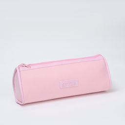 Косметичка-пенал на молнии школьная, розовая