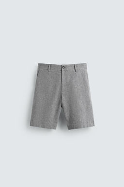 COTTON/LINEN BERMUDA SHORTS - Zara фото 6