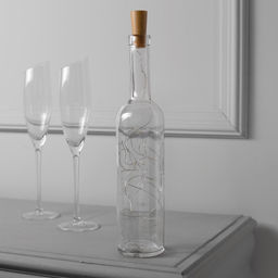 Гирлянда «Нить» 2 м роса с пробкой, IP20, серебристая нить, 20 LED, батарейки LR44×3 (в комплекте), свечение зелёное