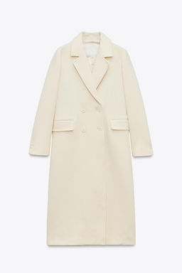 ZW COLLECTION DOUBLE-BREASTED WOOL BLEND COAT - Zara фото 5