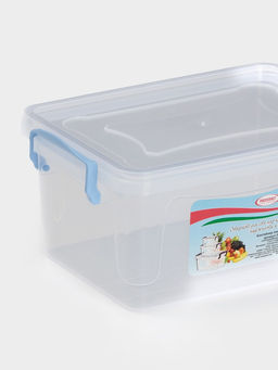 Контейнер пищевой, 1.5 л, 21×14×10 см, пластик, прямоугольный, прозрачный, ручки МИКС