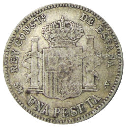 1 песета 1901 года Испания