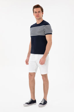 Erkek Slim Fit Bisiklet Yaka Lacivert Triko Ti__rt Sepette S_rpriz _ndirim - U.s. polo assn фото 4