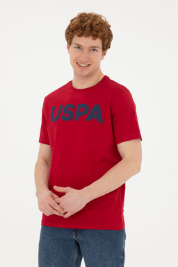 Мужская бордово-красная базовая футболка