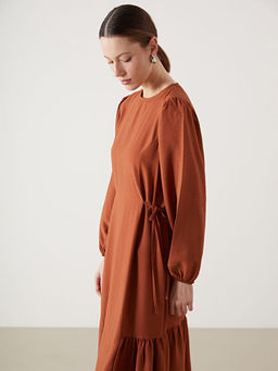 Bisiklet Yaka Elbise